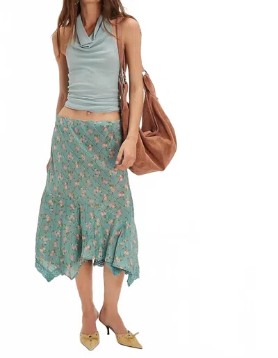 Free People Bali Sweet Escape Skirt In Mineral Blue Combo In Multi