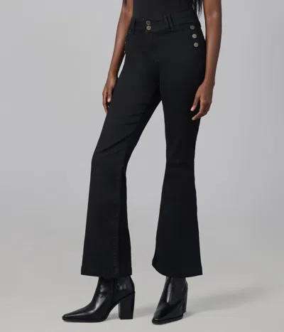 Lola Denim Billie-blk High Rise Bootcut Jeans In Black