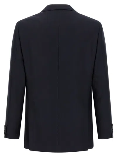 Brioni Notched-lapels Wool Single-breasted Suit In Blue