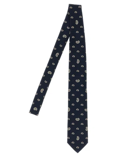 Brioni Jacquard Tie Ties And Papillon Blue In Blue