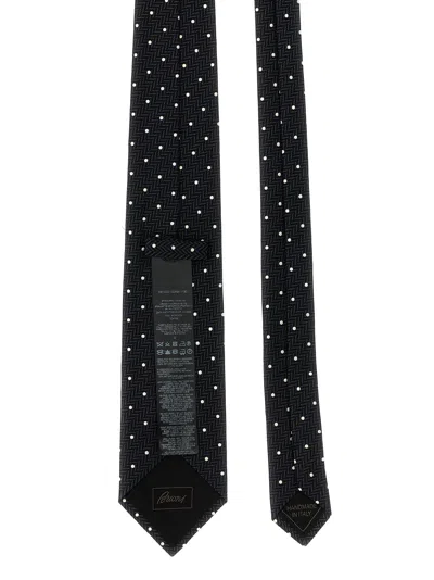 Brioni Jacquard Tie Ties And Papillon Multicolor In Black