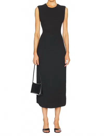 Free People Eventide Sleeveless Eyelet Midi Dress In Black