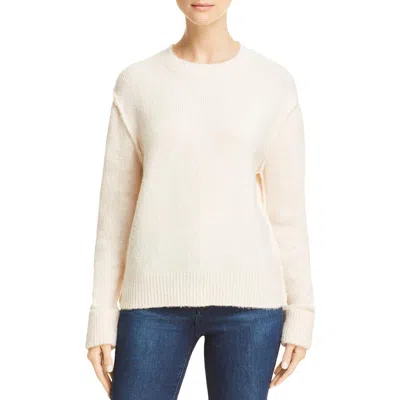 Aqua Womens Ribbed Trim Long Sleeves Sweater In Neutral