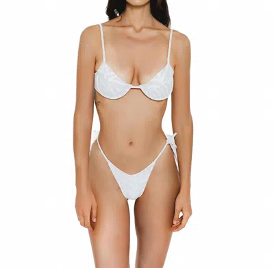 Gigizara Anomia Bow Bikini Top Versatile Bow Design & Gold Hardware In White In White