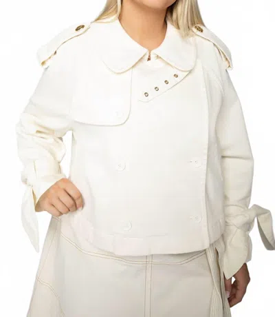Tanya Taylor Cyril Jacket - Plus In Chalk In White