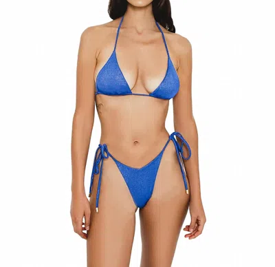 Gigizara Clam Tie-side Bottom Adjustable Cheeky Coverage In Blue In Blue