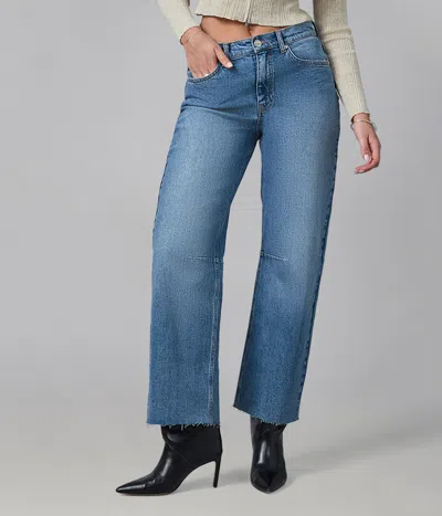 Lola Denim Dylan-db High Rise Barrel Jeans In Blue