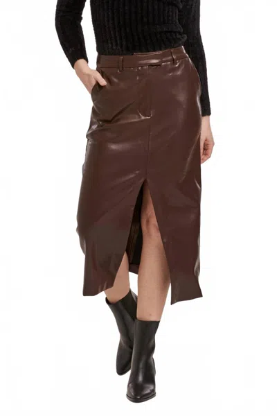 Dear John Denim Sia Skirt In Ground Coffee In Brown