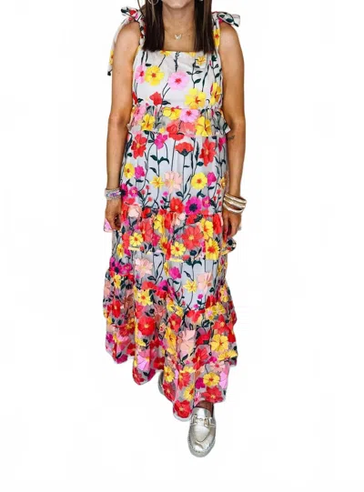 Buddylove Edie Tie Shoulder Maxi Dress In Unconditional In Multi