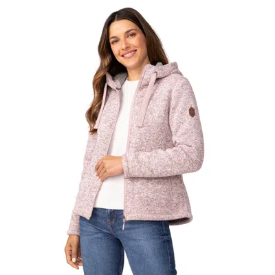 Free Country Womens Fleece Hooded Lightweight Jacket In Pink