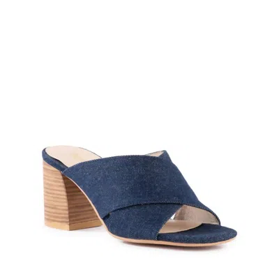 Seychelles Papaya Heeled Sandal In Indigo Denim In Multi