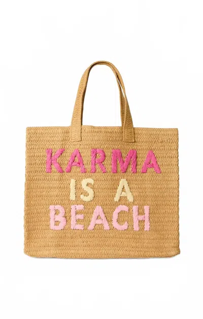 Btb Los Angeles Karma Is A Beach Tote In Brown