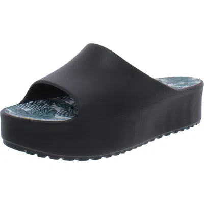 Baretraps Parvati Womens Open Toe Slip On Platforms In Black