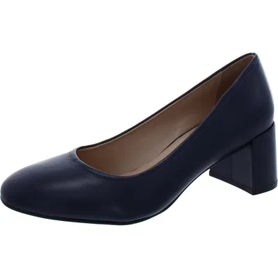 27 Edit Rebecca Womens Solid Block Heel Pumps In Blue