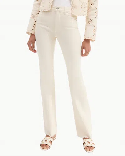 Veronica Beard Cameron Raw Hem Bootcut Jean In Ecru In White