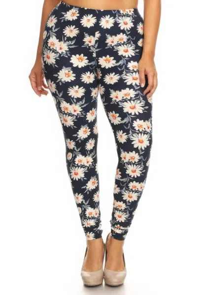 Truedames Plus Size Buttery Soft Print Leggings In Multi