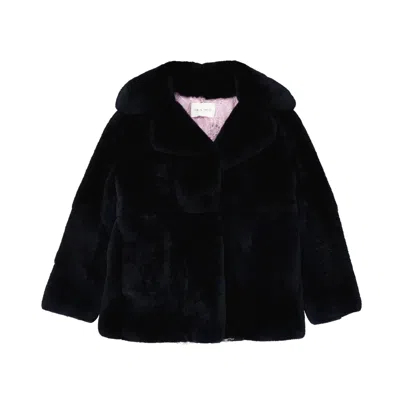 Alberta Ferretti Friday Rabbit Fur Jacket Women In Black