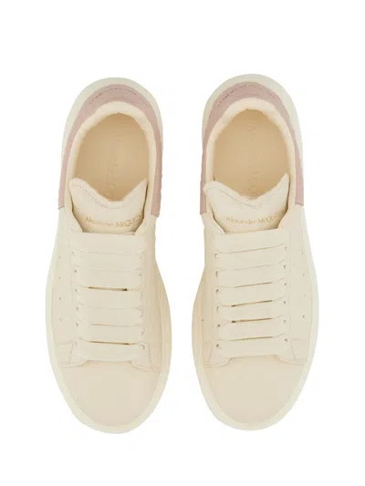 Alexander Mcqueen Oversized Leather Sneakers In White