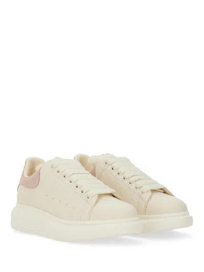 Alexander Mcqueen Oversized Leather Sneakers In White