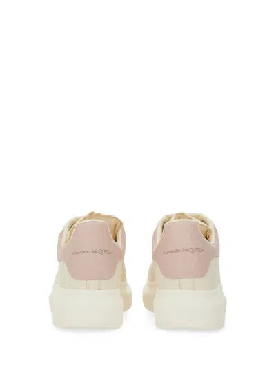 Alexander Mcqueen Oversized Leather Sneakers In White