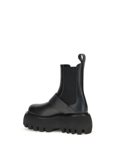 Alexander Mcqueen Ankle Boots With Buckle And Chunky Sole In Black