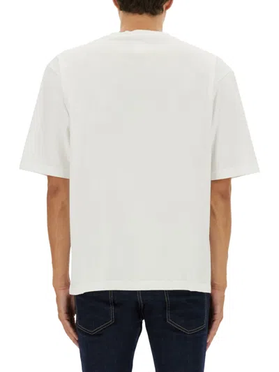Dsquared2 Loose Fit Cotton Logo T-shirt In White