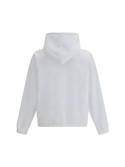 Dsquared2 D2 X Magliano White Hoodie With Drawstring Hood With Maxi Print On The Front In Cotton Man In White