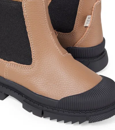 TEX皮革切尔西靴