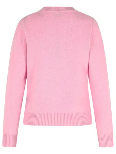 Ganni Poodle Pink Crewneck Jumper In Pink