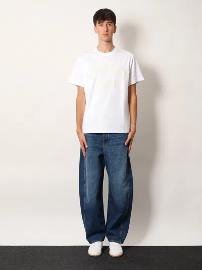 Givenchy White T-shirt With Maxi Logo On The Front In Cotton Man In White