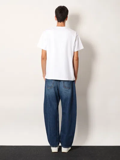 Givenchy White T-shirt With Maxi Logo On The Front In Cotton Man In White