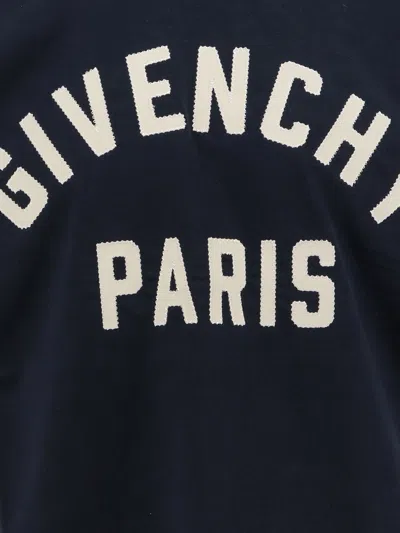 Givenchy Men Black Crewneck T-shirt With Maxi Logo Lettering On The Front In Cotton Man