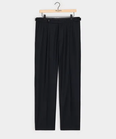 Todd Snyder Italian Wool Relaxed Tuxedo Trouser In Black