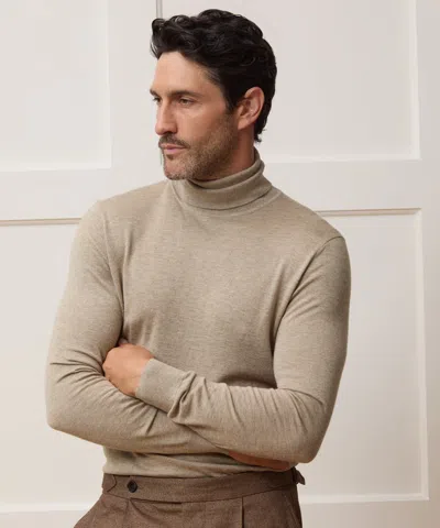 Todd Snyder Men's Silk-cashmere Turtleneck Sweater In Baja Dunes, Size Xl In Neutral