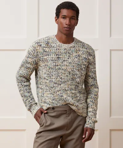 Todd Snyder Men's Wool Spacedye Crewneck Sweater In Alabaster, Size Xl In Multi
