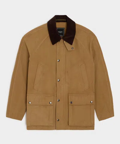 Todd Snyder Men's Long Canvas Stable Jacket In Khaki, Size Xxl In Brown