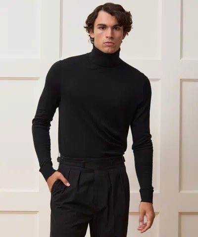 Todd Snyder Men's Silk-cashmere Turtleneck Sweater In Black, Size Xs In Black