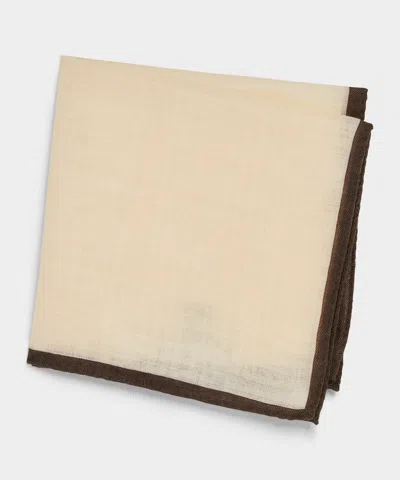 Todd Snyder Men's Italian Wool Pocket Square In Cream, Size O/s In Pink