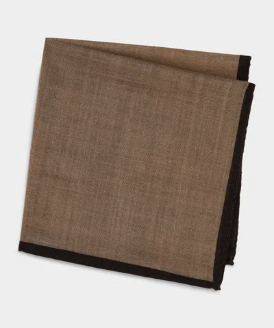 Todd Snyder Men's Italian Wool Pocket Square In Taupe, Size O/s In Brown