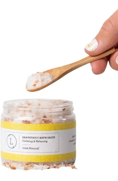 Lizush Grapefruit Natural Bath Salt Soak With Dead Sea, Epsom And Himalayan Salts In Yellow