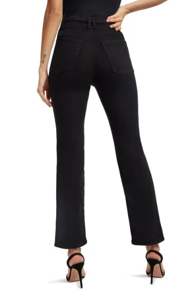 Good American Good Curve Never Fade High Waist Straight Leg Jeans In Black