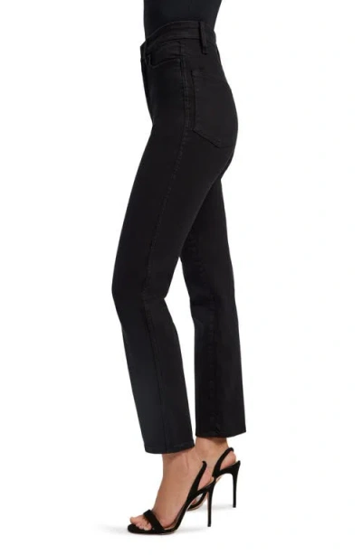Good American Good Curve Never Fade High Waist Straight Leg Jeans In Black