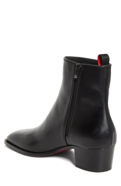 Christian Louboutin Ziggissimo Forever Plain Toe Boot In Black