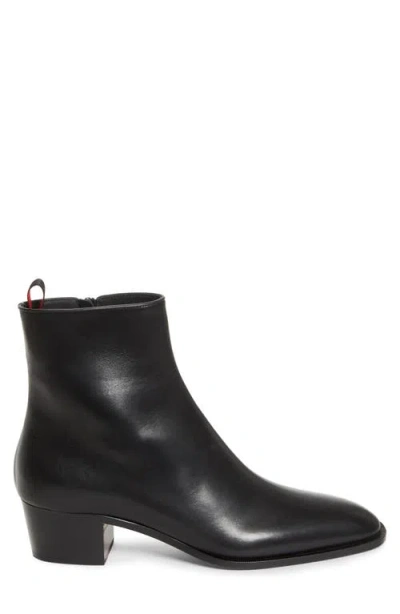Christian Louboutin Ziggissimo Forever Plain Toe Boot In Black