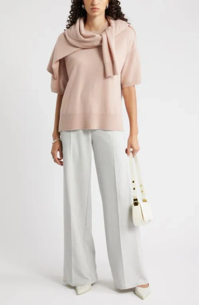 Nordstrom Short Sleeve Cashmere Sweater In Neutral