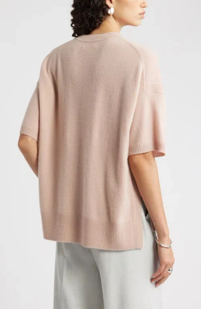 Nordstrom Short Sleeve Cashmere Sweater In Neutral