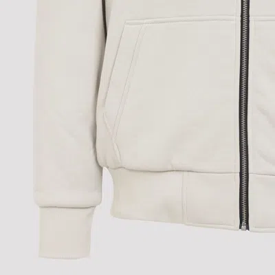 Moose Knuckles Regular Fit Drawstring Hoodie With Zip Closure In Neutral