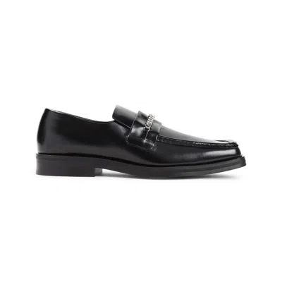Martine Rose Leather Loafers With Square Toe In Black