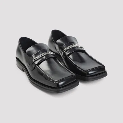 Martine Rose Leather Loafers With Square Toe In Black