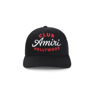 Amiri Black Baseball Cap With Maxi Logo On The Front In Cotton Man In Black